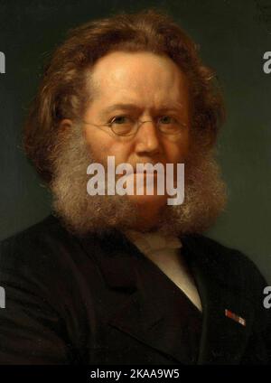Henrik Johan Ibsen (1828 – 1906) norwegischer Dramatiker und Theaterregisseur. Stockfoto