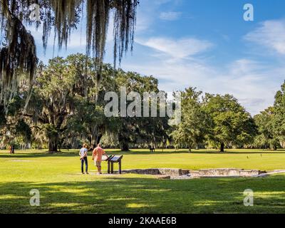 Fort Frederica National Monument auf St. Simons Island in Georgia Stockfoto