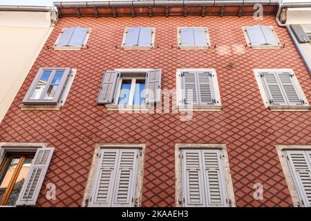 Haus, Carera Straße, Rovinj, Kroatien Stockfoto