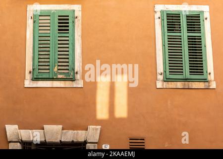 Haus, Carera Straße, Rovinj, Kroatien Stockfoto