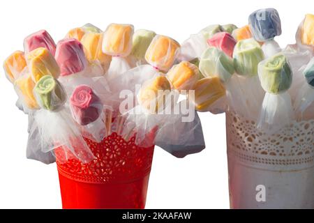 Fake Flowers aus Seifendekor für Hochzeiten und Beerdigungen. Stockfoto