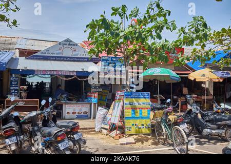 Fischerdorf Krabbenmarkt Kep Kambodscha Stockfoto