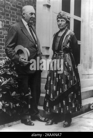 US-Präsident Warren Harding und seine Frau und First Lady Florence Stockfoto