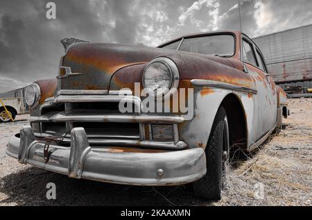 Classic Line Rost und Patina in der heißen New Mexico Sun Stockfoto