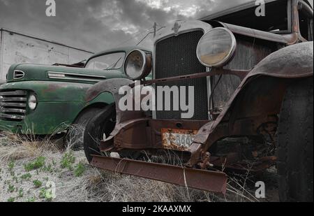 Classic Line Rost und Patina in der heißen New Mexico Sun Stockfoto