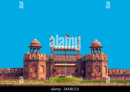 Architekturdetail des Lal Qila - Rotes Fort in Delhi, Indien Stockfoto