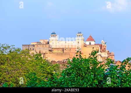 Imposante Palast des Maharadschas von Bikaner innen Junagarh Fort, Bikaner, Rajasthan, Indien Stockfoto