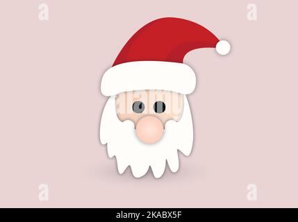 Handgezeichnete, süße weihnachtsmann-Illustration Stock Vektor