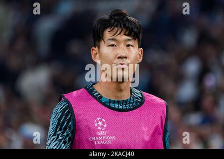 Heung Min Son von Tottenham Hotspur beim UEFA Champions League-Spiel der Gruppe D im Orange Velodrome in Marseille, Frankreich. Bild Datum: Dienstag N Stockfoto