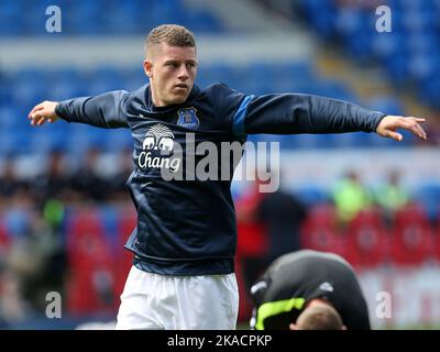 31.. August 2013- Barclays Premiership - Cardiff City vs Everton - Ross Barkley aus Everton vor dem Start - Foto: Paul Roberts/Pathos. Stockfoto