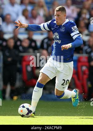 31.. August 2013- Barclays Premiership - Cardiff City vs Everton - Ross Barkley of Everton - Foto: Paul Roberts/Pathos. Stockfoto