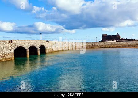 Schloss Castillo de San Gabriel in Arrecife; Lanzarote; Kanarische Inseln Stockfoto