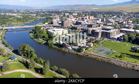 Luftaufnahme von Missoula, Montana, USA Stockfoto