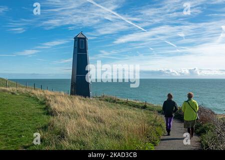 Tower, Samphire Hoe Country Park, Kent, England, Großbritannien Stockfoto