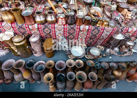 Souvenirs in der Altstadt von Baku. Baku, Republik Aserbaidschan. Kaspisches Meer und der Kaukasusregion. Stockfoto