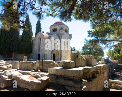 Das byzantinische Kloster Panagia Filerimos liegt auf einem Hügel oberhalb von Ialyssos. Rhodos-Insel, Griechenland Stockfoto