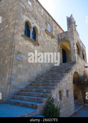 Das byzantinische Kloster Panagia Filerimos liegt auf einem Hügel oberhalb von Ialyssos. Rhodos-Insel, Griechenland Stockfoto