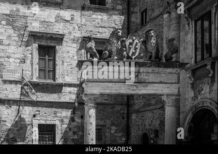 Montepulciano und das Val D'Orcia. Magische Toskana. Stockfoto