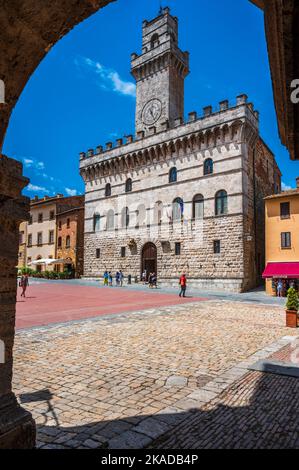 Montepulciano und das Val D'Orcia. Magische Toskana. Stockfoto