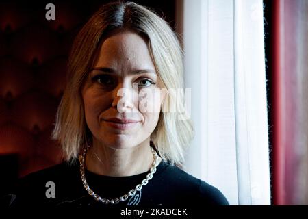 Schwedische Acress Katia Winter fotografiert in Stockholm, Schweden, 17. Oktober 2022. Foto: Tim Aro / TT / Code 12130 Stockfoto