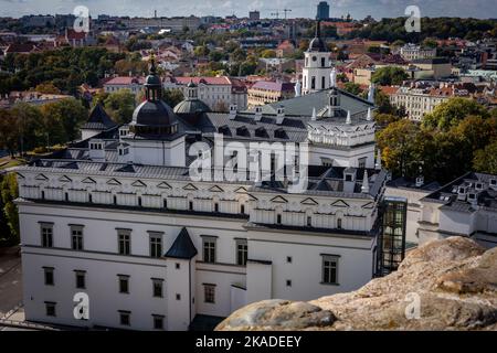 Vilnius, Litauen - 26. September 2022: Palast der Großfürsten von Litauen (Unteres Schloss). Stockfoto