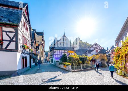 Historische Stadt Bacharch, Deutschland Stockfoto