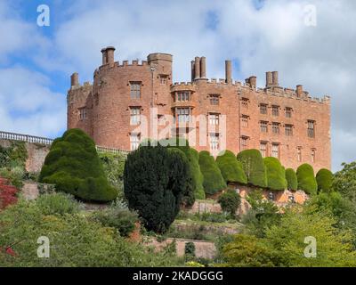 Powis Castle - eine mittelalterliche Burg, Festung und großes Landhaus in der Nähe von Welshpool, in Powys, Wales. Stockfoto