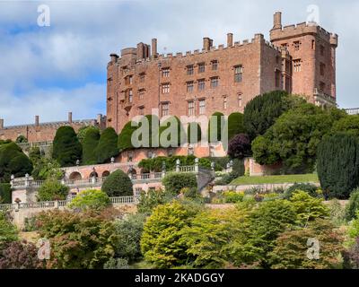 Powis Castle - eine mittelalterliche Burg, Festung und großes Landhaus in der Nähe von Welshpool, in Powys, Wales. Stockfoto