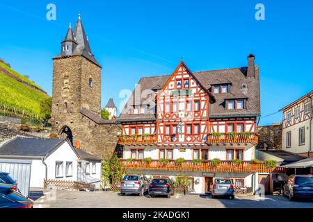 Historische Stadt Bacharch, Deutschland Stockfoto