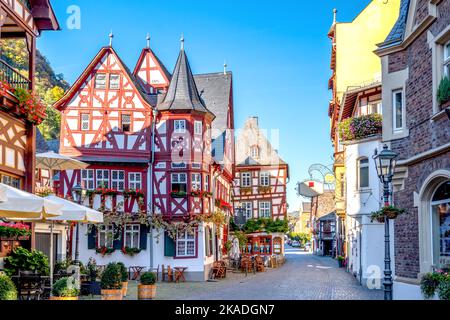 Historische Stadt Bacharch, Deutschland Stockfoto