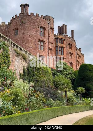 Powis Castle - eine mittelalterliche Burg, Festung und großes Landhaus in der Nähe von Welshpool, in Powys, Wales. Stockfoto