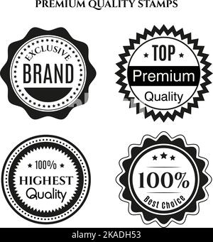 Originalqualität 100% echte Marke. Nr. 1 Produkt. Zertifizierte und hochwertige Qualität. Stock Vektor
