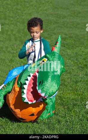 Halloween Hollowpalooza für Kinder - Johnny Kelly Park, Dennis, Massachusetts auf Cape Cod, USA Stockfoto