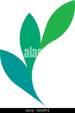 Eco Green Blätter Pflanzen Logo Design Stock Vektor