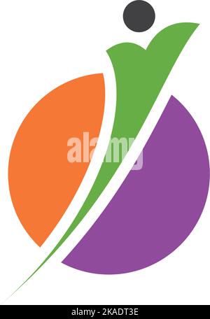 Gesunder Mann fliegen Logo Symbol Vektor-Design Stock Vektor