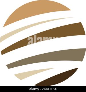 jupiter Planet Globus Logo Symbol Vektor-Design Stock Vektor