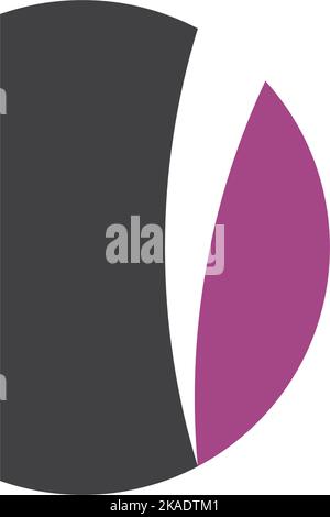 Anfangslogovektor-Symboldesign mit d oder l dl Stock Vektor