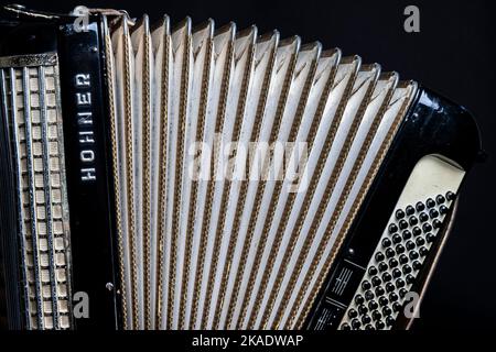 Hohner Verdi Klavierakkordeon Stockfoto