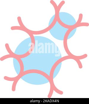 Neuron-Logo Neurologie Symbol Vektor-Design Stock Vektor