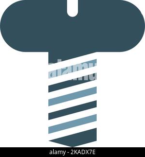 Schraubenbuchstaben t Logo Symbol Vektor-Design Stock Vektor