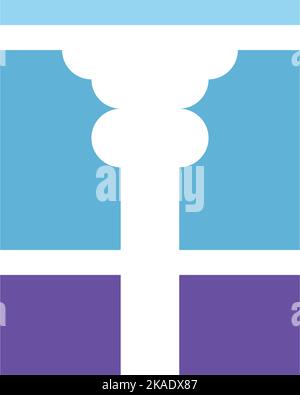 Design-Element mit Symbol für Säulen und Vektorgrafik Stock Vektor