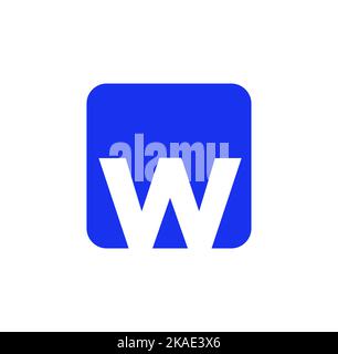 Ein Vektor eines „w“-Logos auf weißem Hintergrund Stock Vektor