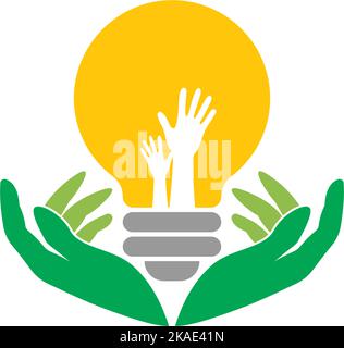 Eine Vektordarstellung eines Innovationskonzepts, dargestellt durch eine Glühbirne Stock Vektor