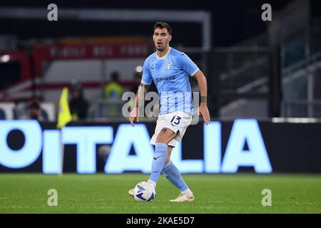 ROM, ITALIEN - 30. OKTOBER: Alessio Romagnoli von SS Lazio in Aktion während der Serie Ein Spiel zwischen SS Lazio und US Salernitana im Stadio Olimpico, Rom Stockfoto