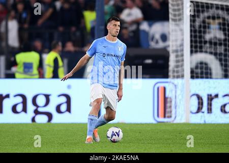 ROM, ITALIEN - 30. OKTOBER: Alessio Romagnoli von SS Lazio in Aktion während der Serie Ein Spiel zwischen SS Lazio und US Salernitana im Stadio Olimpico, Rom Stockfoto