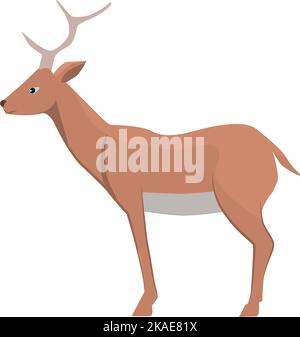 Symbol für Hirsche. Niedliches Waldtier. Waldfauna Stock Vektor