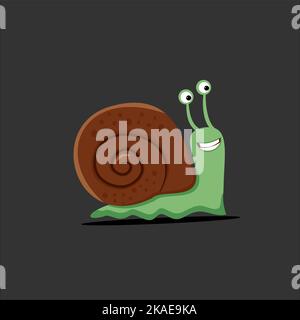 Ein Vektorbild einer süßen Schnecke Stock Vektor