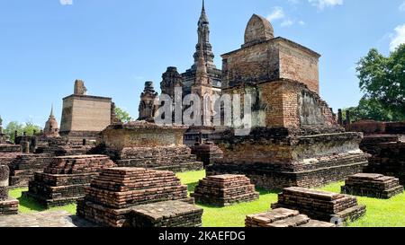 Die Ruinen der historischen Stadt Sukhothai und der zugehörigen historischen Städte, Indien Stockfoto