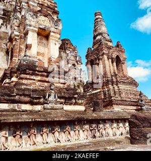 Die Ruinen der historischen Stadt Sukhothai und der zugehörigen historischen Städte, Indien Stockfoto