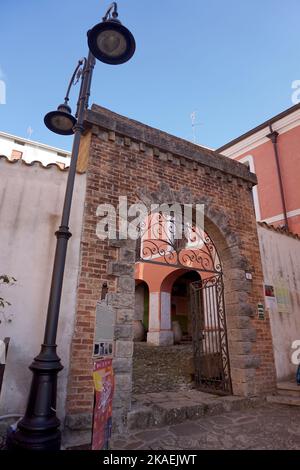 Aritzo, Sardinien, Italien. Das 'Devilla Haus', alte Residenz XVII Jahrhundert Stockfoto